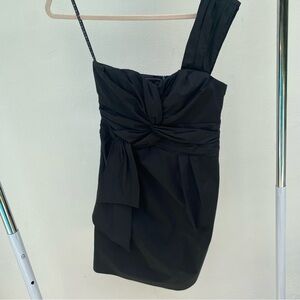 Nanette Lepore Black One Shoulder Cocktail Dress Size 6